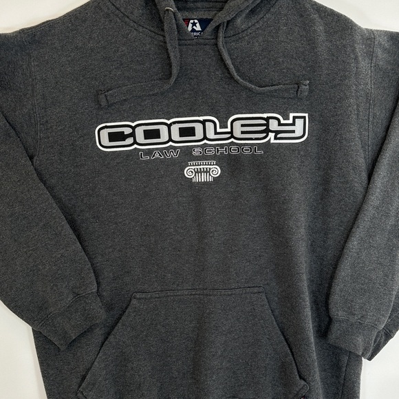 Vintage Cooley Law School Sweatshirt Hoodie Men’s Size Medium Gray Michigan Y2K - Picture 6 of 9